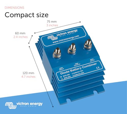 Victron Energy BCD 802 80 amp Diode Battery Combiner (2 Batteries) - size: 80 Amp
