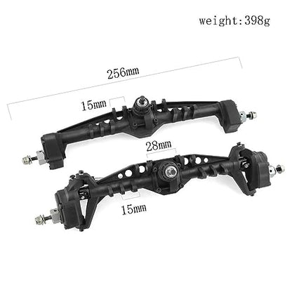 Rc Car Axle Metal Front Rear Axle Assembly Set for 1/10 Crawler Model Climbing Car Upgrades Steel Bearing Transmission Parts Suitable for Repair DIY