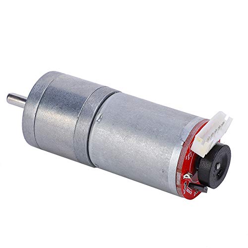 Gear Motor DC Geared Motor GA25 370 Brush Copper Stainless Steel Metal High Torque Speed Reduction Reversible for Robot Car Smart Devices DIY Users (DC12V 300RPM) - size: DC12V 300RPM
