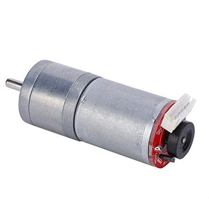 Gear Motor DC Geared Motor GA25 370 Brush Copper Stainless Steel Metal High Torque Speed Reduction Reversible for Robot Car Smart Devices DIY Users (DC12V 300RPM) - size: DC12V 300RPM