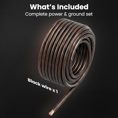 GEARit 8 Gauge Wire 50 ft Black, 8 AWG Battery Cable CCA, Copper-Clad Aluminum Ground Cable for Car Audio Amp, Automotive, RV - color: 8 Gauge Wire, size: Black - 50ft