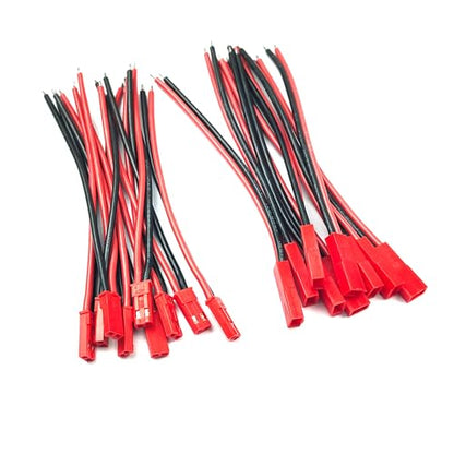 10 Pairs JST SYP 2 Pin Plug Connector Male Female Plug with 20 AWG Soft Silicone Cable Wire for RC Toys Battery LED Lamp Strip
