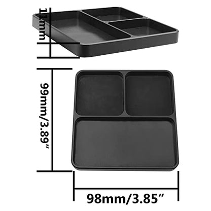 RC Screw Tray Magnet Screws Holder Plate Screw Organizer Tool (Black | Universal Metal RC Screw Tray with Magnetic Pad, Magnet Screws Plate RC Tools for HSP Redcat Traxxas Axial 1/8 1/10 RC Car - color: Black
