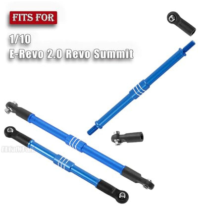 Aluminum Turnbuckles Camber Links Upgrades Part for 1/10 E-Revo 2.0 Revo Summit,8Pcs RC Alloy Adjustable Turnbuckles Hop-Up,Replace Part#5319X 5338R,Navy Blue - color: Navy Blue - (8 Links)