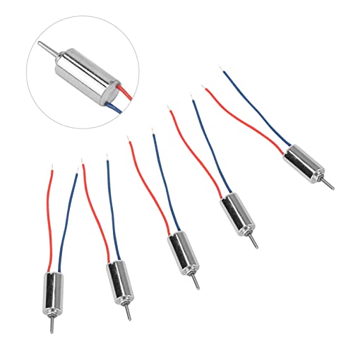 Micro Coreless Motor,Ultra Quiet Low Noise 32250RPM High Speed,Mini DC Motor,4.5V 4mmx8mm 5pcs Pack,for,Model Aircraft Enthusiasts,RC Car Hobbyists,Drone Builders,Electronic Toy Ma