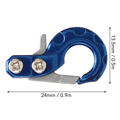 RC Winch Trailer Hook Set 2Pcs, 0.9x0.5in/2.3x1.3cm | Aluminum Alloy | 1/10 Crawler Truck | SCX10 D90 Compatible | Simulation Design | RC Car Accessory(Blue) - color: Blue