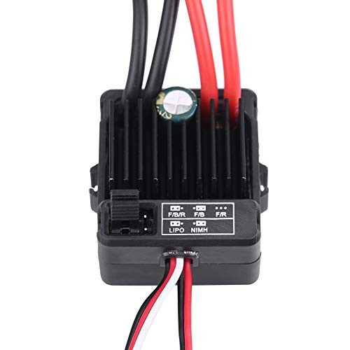 60A ESC Brushed, RC Car ESC Brushed Durable Brushed ESC, Dustproof 1060 60A for RC Car Monster