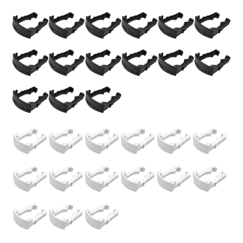 30PCS 3/8" 5/16" Fuel Line Clips, Car Fuel Hose Quick Disconnect Retaining Clips Assortment Kit, Universal Vehicle Repair Replacement Accessories Replace 2F1Z9A317BA 2F1Z9A317AA (Black&White)