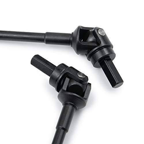 2PCS Hardened Steel Front Drive Shaft CVD Dogbone Front Driveshaft CVD Set Compatible with Capra 1.9 UTB AXI03004 1/10 RC Crawler Car Upgrade Parts Accessories