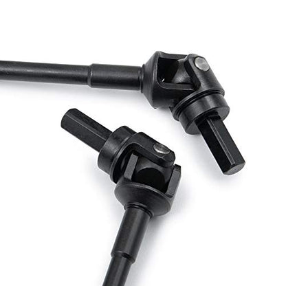 2PCS Hardened Steel Front Drive Shaft CVD Dogbone Front Driveshaft CVD Set Compatible with Capra 1.9 UTB AXI03004 1/10 RC Crawler Car Upgrade Parts Accessories