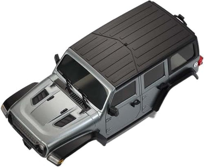 6.10inch/155mm Wheelbase Shell ABS Hardtop Body Kit Replacement Part for TRX4M Bronco Defender AX8560 1/18 RC Crawler Chassis (Silver Gray) - color: Silver Gray