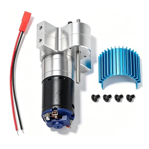 RC Transfer Case, Metal Transfer Case with 370 Brush Motor 8x5.3x4cm/3.15x2.09x1.57in RC Drive Gearbox Upgrades Parts for C14 C24 B14 B24 B16 B36