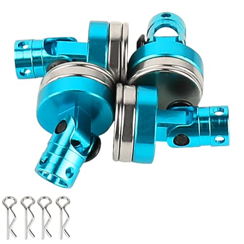 4PCS RC Magnetic Body Post with Clips,Alloy Magnetic Stealth Invisible Body Shell Mount Column Compatible with HSP Redcat Himoto Traxxas SCX10 4WD 1/10 RC Car (Blue) - color: Blue