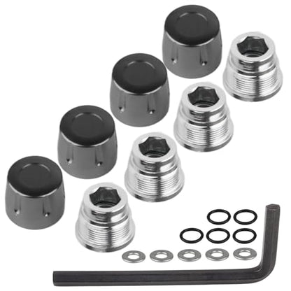 HobbyPark 1.9/2.2 Beadlock Wheel Nuts Locknuts – Aluminum Locking Nuts for 1/10 RC Crawler Car, Fits for TRX4 SCX10 SCX10 II III AXI Capra Redcat Gen8 Gen7 RC4WD & More (Gray) - color: Gray