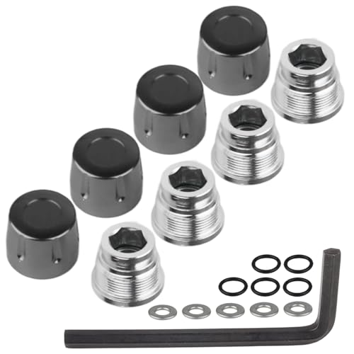 HobbyPark 1.9/2.2 Beadlock Wheel Nuts Locknuts – Aluminum Locking Nuts for 1/10 RC Crawler Car, Fits for TRX4 SCX10 SCX10 II III AXI Capra Redcat Gen8 Gen7 RC4WD & More (Gray) - color: Gray