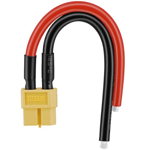 Yeebline 3 Pairs (6PCS) XT60 Plug Female and Male Connector, XT60 Connector Plug Adapter with 100mm 12AWG Silicone Copper Wire Cable Cord for RC Lipo Battery Cable Drone