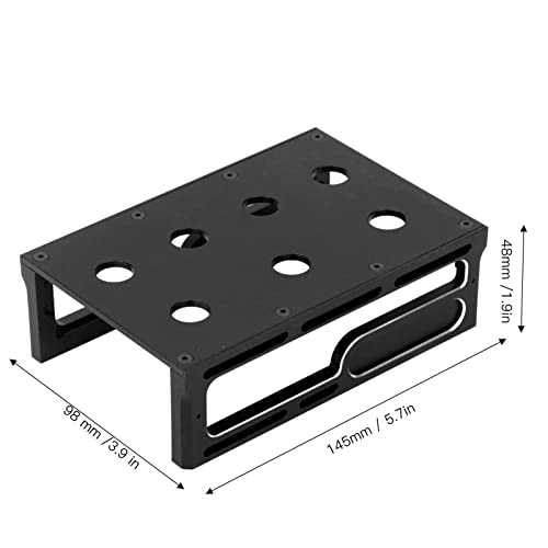 RC Car Repair Workstation, Heavy Duty Aluminum Alloy Stand for 1/8 1/10 RC Truck Scales, Compact Design for Climbing Cars, Easy Operation (Black)