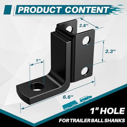 #99002 Adjustable Trailer Hitch Mount, Tow Hitch with 1" Hole, Drop/Rise, 5000 Lbs Towing Capacity with 2 Pins for Pickups Vans SUV Campers Boat（Only Suit CROSSHIP Shank Tube) - color: Replacement Adjustable Mount Hitch