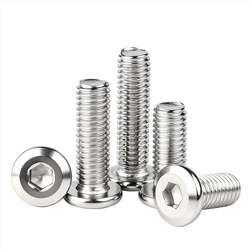 60Pcs M4-0.7x8mm Flat Head Socket Cap Screws Bolts with Hex Wrench | Allen Socket Drive, Stainless Steel 18-8,Full Thread Countersunk Bolts Furniture Screws - size: M4-0.7x8mm(60Pcs)