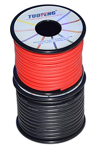TUOFENG 12 AWG Silicone Wire - Flexible Tinned Copper, Red/Black 70ft - size: 12 AWG 2 colors wire 35ft