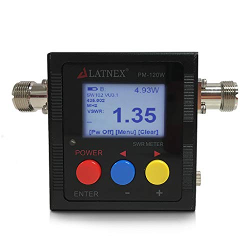 PM-120W Digital VHF UHF 125-525Mhz Power SWR Meter and Frequency Counter - HF RF Meter HAM Two-Way Radio SO239 Connector - style: PM-120W