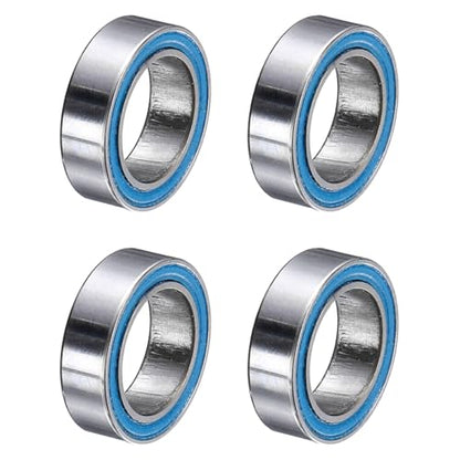 uxcell 4 Pcs MR128-2RS Deep Groove Micro Bearing, 8x12x3.5mm Double Rubber Sealed Chrome Steel Small Bearings (ABEC5, Z4 Low Noise) - size: MR128-2RS