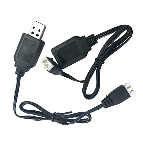 FainWan 2pcs USB Charger Cable 1A with XH-3P Connector Compatible with Ho-sim Q903 Q905 Axi-al SCX10 2S 7.4V LiPo Battery RC Car Rock Crawler FPV Drone Quadcopter