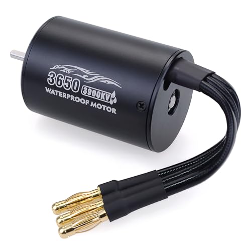 SurpassHobby 3650 3900KV 3.175mm Shaft High Speed Waterproof Motor for Most of 1:10 Scale RC Vehicles Truck Update Parts - size: 3900KV, style: 3650 Motor