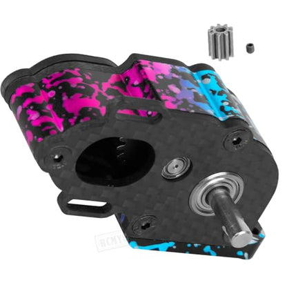 Aluminum LCG Transmission Gearboxes Upgrades Part for SCX10 SCX10 II 90046 90047,RC Crawler Car Alloy Transmission Gearbox Hop Ups,Colorful - color: Colorful - Scx10