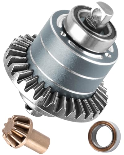 RC Front & Rear Diff Gear Upgrades Part for 1/14 MJX 14210 14211,Metal Rear Gears Differential Assembly,Replacement 16420G2,Titanium - color: Titanium(for 1/14)