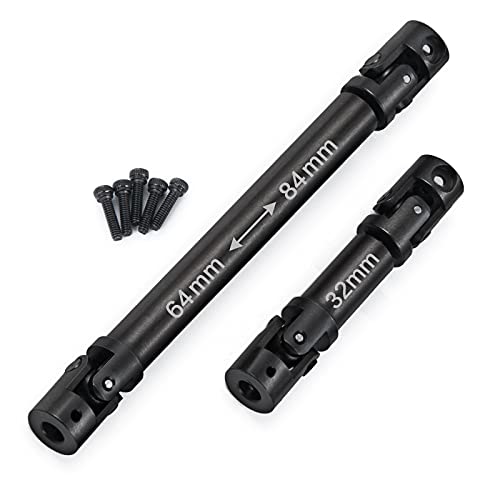 MORLORDY RC Metal Steel Drive Shafts Driveshafts 64+32mm for 1/24 RC Crawler Car SCX24 Upgrades AXI90081 Deadbolt Accessories