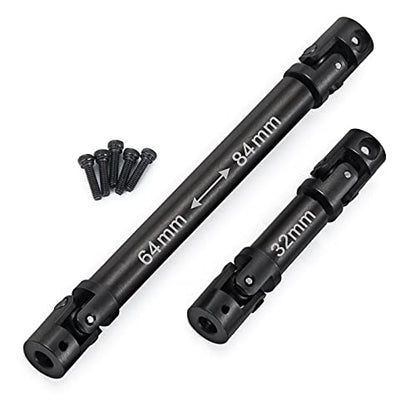 MORLORDY RC Metal Steel Drive Shafts Driveshafts 64+32mm for 1/24 RC Crawler Car SCX24 Upgrades AXI90081 Deadbolt Accessories