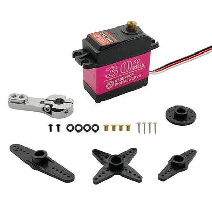 DS3230 30KG 270 Degree Digital Servo Full Metal Gear Waterproof with 25T Servo Arm for Baja 1/8 1/10 1/12 RC Car Mechanical Arm Fittings - style: 30kg（270°）
