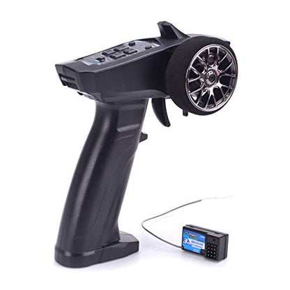 Turbo Racing 91803G-VT RC 2.4GHz 3CH Radio Transmitter Remote Controller with Receiver for RC Car Boat