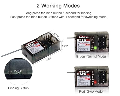 ATA HOBBY Radiolink RC4GS V3 5 Channel RC Radio Transmitter and 4Pcs R6FG Receiver with Gyro 2.4ghz 400M Remote Controller Kit for Car/Boat/Crawler/Tank/Drifting/Buggy with Lanyard