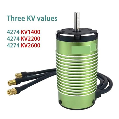 4274 4074 V2 Brushless Motor Sensored 1400/1950/2450KV for 1/8 Rc Car Electric Monster Off Road on Road(4274 KV2600)