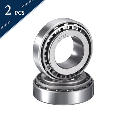 2 Pack 15125/245 Tapered Roller Bearing Cone and Cup Set, 1.25" Bore 2.4409" OD 0.75" Cup Width, Chrome Steel Taper Bearings Set, ABEC-3 | 1.25" Bore 2.4409" OD 0.75" Cup Width, Chrome Steel Taper Bearings Set, ABEC-3 - size: 15125/15245