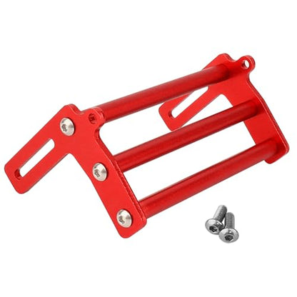 Aluminum Front Bumper Bull Bars for 1/10 RC Crawler Axial SCX10 TRX4 LCG Chassis FJ40 Dodge Power Wagon Cab Cliffhanger Body (red) - color: Red