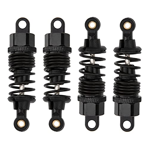 ShareGoo 4Pack Adjustable Shock Absorber Damper 68mm 102004 Compatible with HPI HSP Traxxas Losi Axial Tamiya Lightning EP 1/10 On-Road RC Drift Car (Black) - color: Black