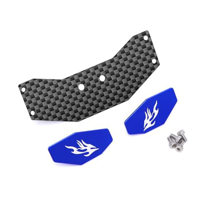 Lightweight Carbon Fiber RC Tail Wing Aluminum RC Rear Wing for Losi 1/24 Micro-B 2WD Buggy High-Performance Upgrade Parts (Blue) - color: Blue