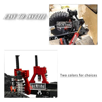 RC Shock Tower Shocks Hoops Upgrades Part for 1/10 SCX10 II 90046 90047 Crawlers Truck Car,4PCS Aluminum Rear Front RC Shocks Tower Shock Hops Up (Black) - color: Black