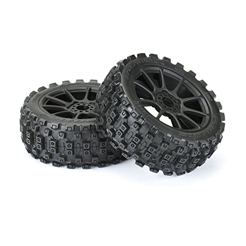 Pro-Line Racing Badlands MX M2 1/8 MTD Mach 10 Black Wheels F/R PRO906721 RC Tire
