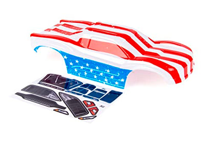 Custom Body USA Flag Style Compatible for ARRMA VORTEKS 3S 4x4 4x2 BLX 1/10 Stadium Truck(V-UF-01) - color: Usa Flag