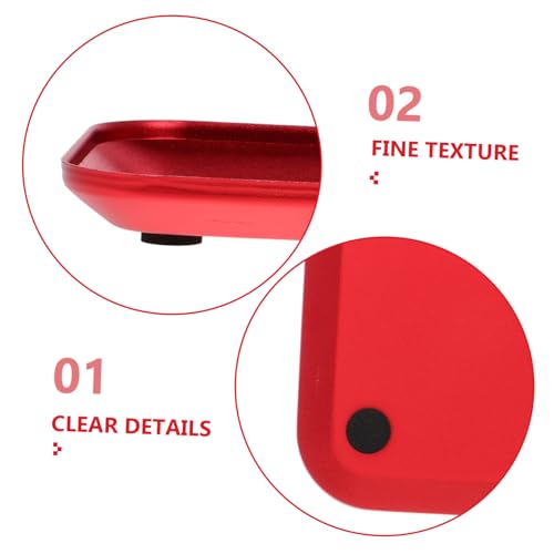TEHAUX Aluminum Alloy Parts Tray for Screws Bolts Nuts Versatile Storage Plate for Rc Models Garage Crafts Precision Design Stylish Red