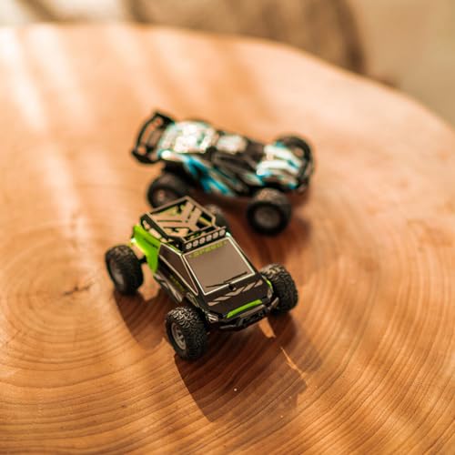 LOCHE RC Offroad Car, 1/32 RC Mini Electric Drift Off-Road Vehicles Remote Control Car, 20km/h High Speed 2.4G All Terrain Off-Road Truck Halloween Surprising Gifts for Boys - RTR Version - color: Green-2