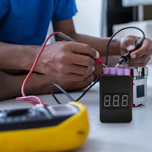 Lurrose Digital Lipo Battery Checker 1-8s Voltage Tester with Low Voltage Alarm for Rc Model Batteries for Drone and Electric Vehicle Users