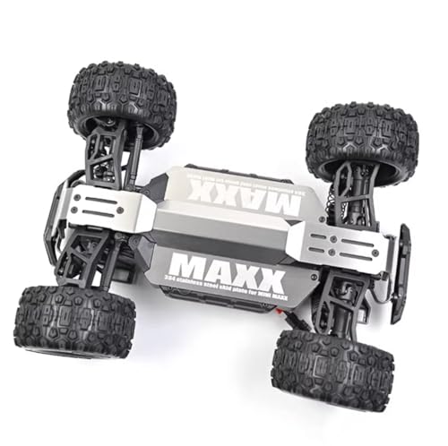 Mini Maxx Skid Plate, Stainless Steel Chassis Armor Protect for TRAXXAS Mini Maxx Front Center Rear Skid Plate Upgrade Parts(5pcs/Set)