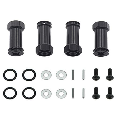Aluminum 12mm Wheel Hex Hub Adapters 25mm/30mm Extension Longer Combiner Compatible with Traxxas Slash 4x4 HQ 727 1/10 RC Car (25mm) - size: 25m