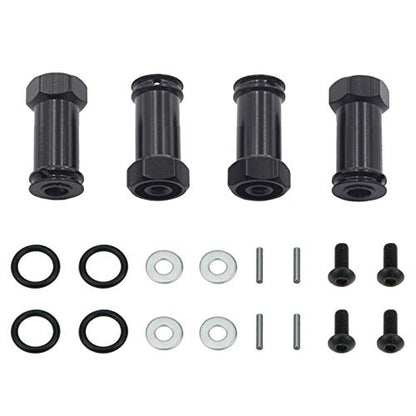 Aluminum 12mm Wheel Hex Hub Adapters 25mm/30mm Extension Longer Combiner Compatible with Traxxas Slash 4x4 HQ 727 1/10 RC Car (25mm) - size: 25m