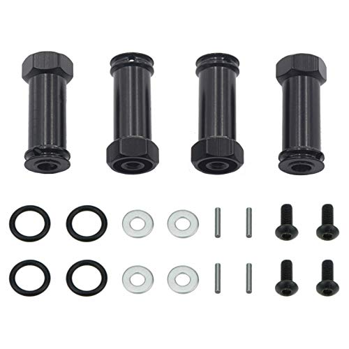 Aluminum 12mm Wheel Hex Hub Adapters 25mm/30mm Extension Longer Combiner Compatible with Traxxas Slash 4x4 HQ 727 1/10 RC Car (30mm) - size: 30mm
